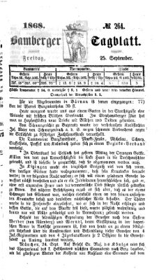 Bamberger Tagblatt Freitag 25. September 1868