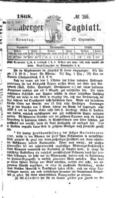 Bamberger Tagblatt Sonntag 27. September 1868