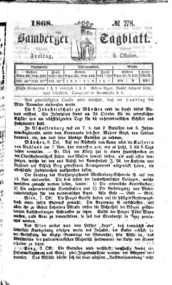 Bamberger Tagblatt Freitag 9. Oktober 1868