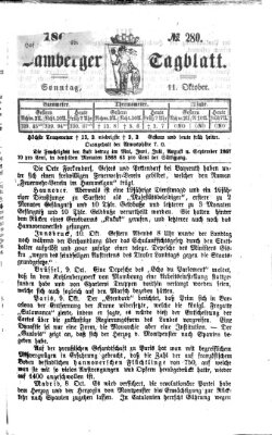 Bamberger Tagblatt Sonntag 11. Oktober 1868