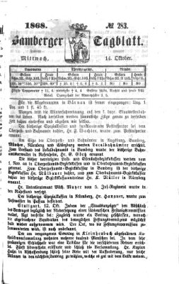 Bamberger Tagblatt Mittwoch 14. Oktober 1868