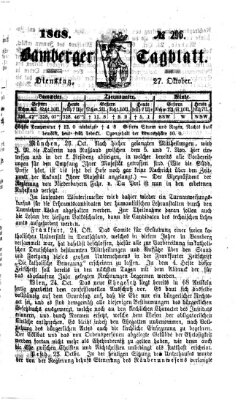 Bamberger Tagblatt Dienstag 27. Oktober 1868