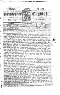 Bamberger Tagblatt Montag 2. November 1868