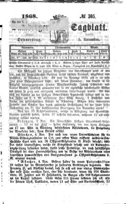 Bamberger Tagblatt Donnerstag 5. November 1868