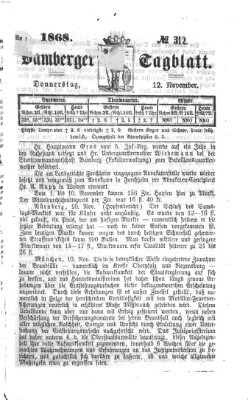 Bamberger Tagblatt Donnerstag 12. November 1868