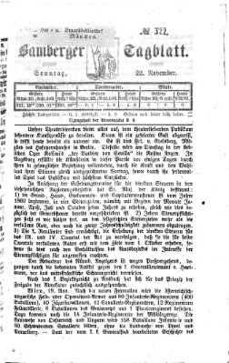 Bamberger Tagblatt Sonntag 22. November 1868