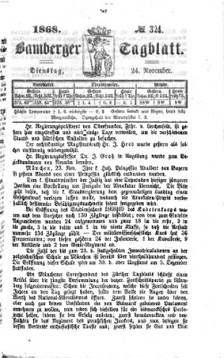 Bamberger Tagblatt Dienstag 24. November 1868