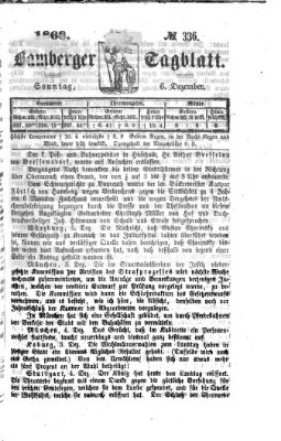 Bamberger Tagblatt Sonntag 6. Dezember 1868