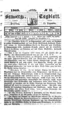 Bamberger Tagblatt Freitag 11. Dezember 1868