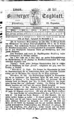 Bamberger Tagblatt Dienstag 22. Dezember 1868