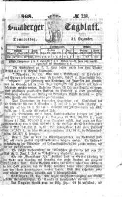 Bamberger Tagblatt Donnerstag 31. Dezember 1868