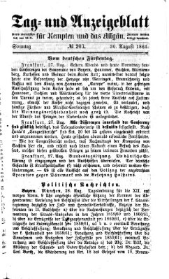 Tag- und Anzeigeblatt für Kempten und das Allgäu Sonntag 30. August 1863