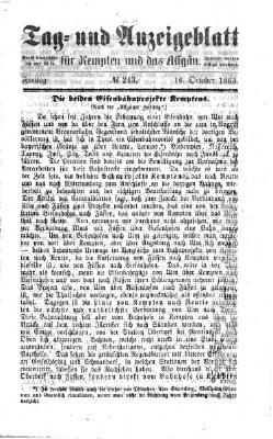 Tag- und Anzeigeblatt für Kempten und das Allgäu Freitag 16. Oktober 1863