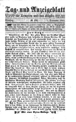 Tag- und Anzeigeblatt für Kempten und das Allgäu Dienstag 1. Dezember 1863