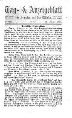 Tag- und Anzeigeblatt für Kempten und das Allgäu Montag 11. Januar 1864