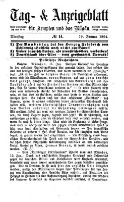 Tag- und Anzeigeblatt für Kempten und das Allgäu Dienstag 19. Januar 1864