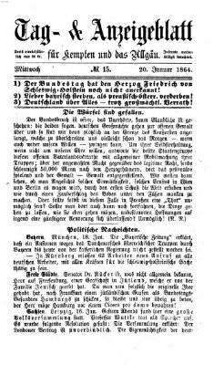 Tag- und Anzeigeblatt für Kempten und das Allgäu Mittwoch 20. Januar 1864