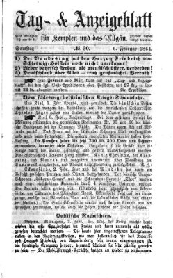 Tag- und Anzeigeblatt für Kempten und das Allgäu Samstag 6. Februar 1864