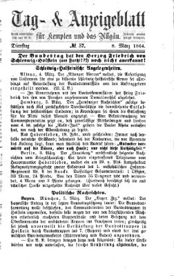 Tag- und Anzeigeblatt für Kempten und das Allgäu Dienstag 8. März 1864