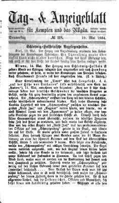 Tag- und Anzeigeblatt für Kempten und das Allgäu Donnerstag 19. Mai 1864