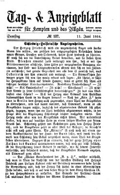 Tag- und Anzeigeblatt für Kempten und das Allgäu Samstag 11. Juni 1864