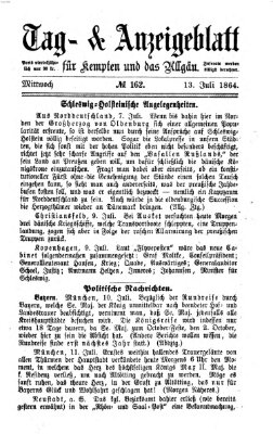 Tag- und Anzeigeblatt für Kempten und das Allgäu Mittwoch 13. Juli 1864