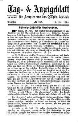 Tag- und Anzeigeblatt für Kempten und das Allgäu Dienstag 19. Juli 1864