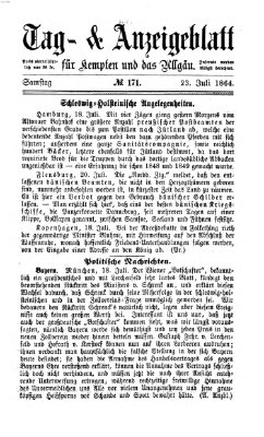 Tag- und Anzeigeblatt für Kempten und das Allgäu Samstag 23. Juli 1864