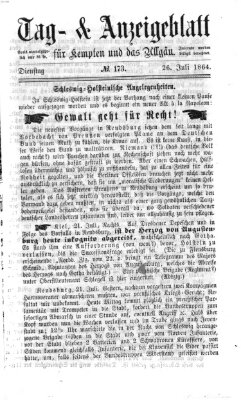 Tag- und Anzeigeblatt für Kempten und das Allgäu Dienstag 26. Juli 1864