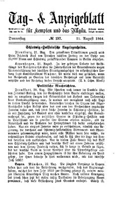 Tag- und Anzeigeblatt für Kempten und das Allgäu Donnerstag 25. August 1864