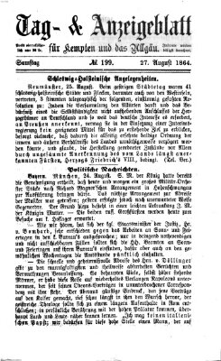 Tag- und Anzeigeblatt für Kempten und das Allgäu Samstag 27. August 1864