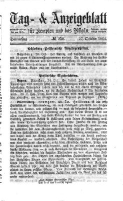 Tag- und Anzeigeblatt für Kempten und das Allgäu Donnerstag 27. Oktober 1864