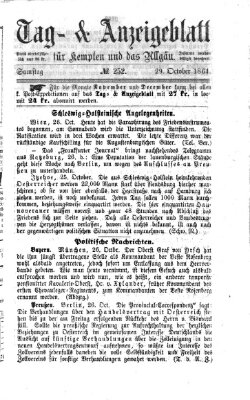 Tag- und Anzeigeblatt für Kempten und das Allgäu Samstag 29. Oktober 1864