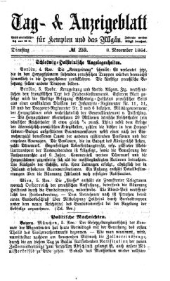 Tag- und Anzeigeblatt für Kempten und das Allgäu Dienstag 8. November 1864