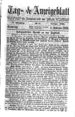 Tag- und Anzeigeblatt für Kempten und das Allgäu Sonntag 11. Februar 1866