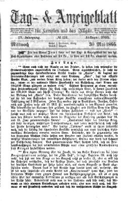 Tag- und Anzeigeblatt für Kempten und das Allgäu Mittwoch 30. Mai 1866