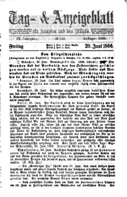 Tag- und Anzeigeblatt für Kempten und das Allgäu Freitag 29. Juni 1866