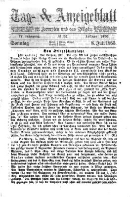 Tag- und Anzeigeblatt für Kempten und das Allgäu Sonntag 8. Juli 1866