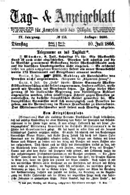 Tag- und Anzeigeblatt für Kempten und das Allgäu Dienstag 10. Juli 1866