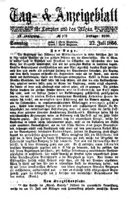 Tag- und Anzeigeblatt für Kempten und das Allgäu Sonntag 22. Juli 1866