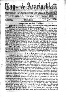 Tag- und Anzeigeblatt für Kempten und das Allgäu Dienstag 24. Juli 1866