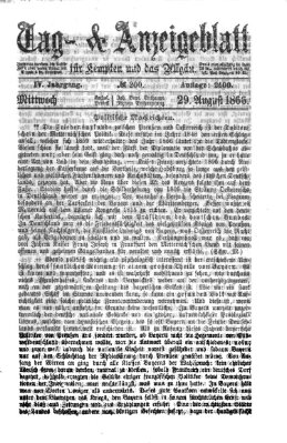 Tag- und Anzeigeblatt für Kempten und das Allgäu Mittwoch 29. August 1866