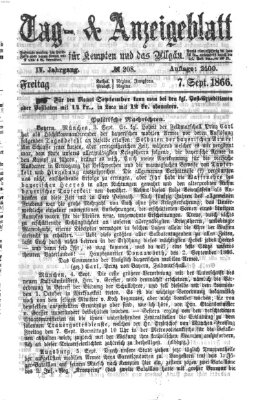 Tag- und Anzeigeblatt für Kempten und das Allgäu Freitag 7. September 1866