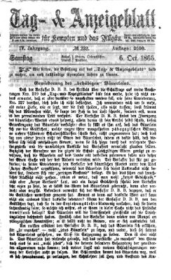 Tag- und Anzeigeblatt für Kempten und das Allgäu Samstag 6. Oktober 1866