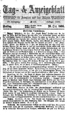 Tag- und Anzeigeblatt für Kempten und das Allgäu Freitag 26. Oktober 1866
