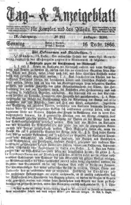 Tag- und Anzeigeblatt für Kempten und das Allgäu Sonntag 16. Dezember 1866