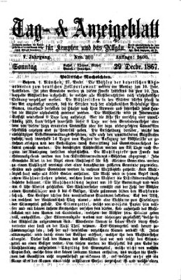 Tag- und Anzeigeblatt für Kempten und das Allgäu Sonntag 29. Dezember 1867