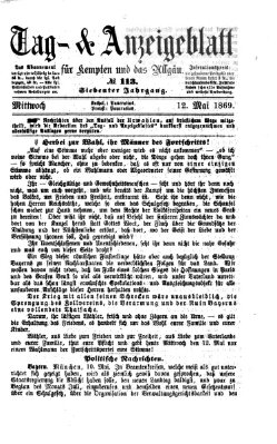 Tag- und Anzeigeblatt für Kempten und das Allgäu Mittwoch 12. Mai 1869