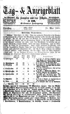 Tag- und Anzeigeblatt für Kempten und das Allgäu Dienstag 25. Mai 1869