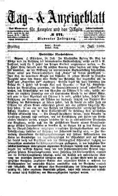 Tag- und Anzeigeblatt für Kempten und das Allgäu Freitag 16. Juli 1869